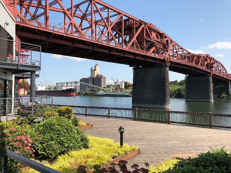 Beautiful river and bridge views just a few feet behind your condo.