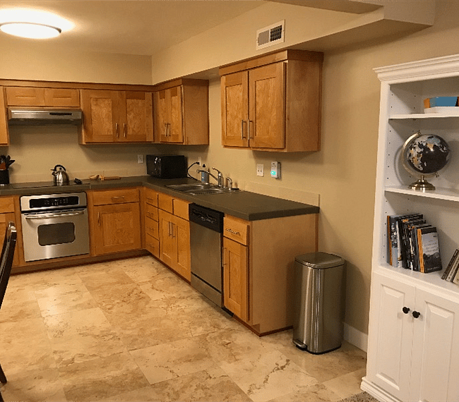 Fully stocked kitchen with updated appliances