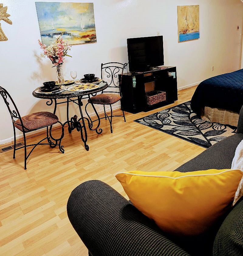 Enjoy TV while Dining, from The Couch or Reclining in Bed