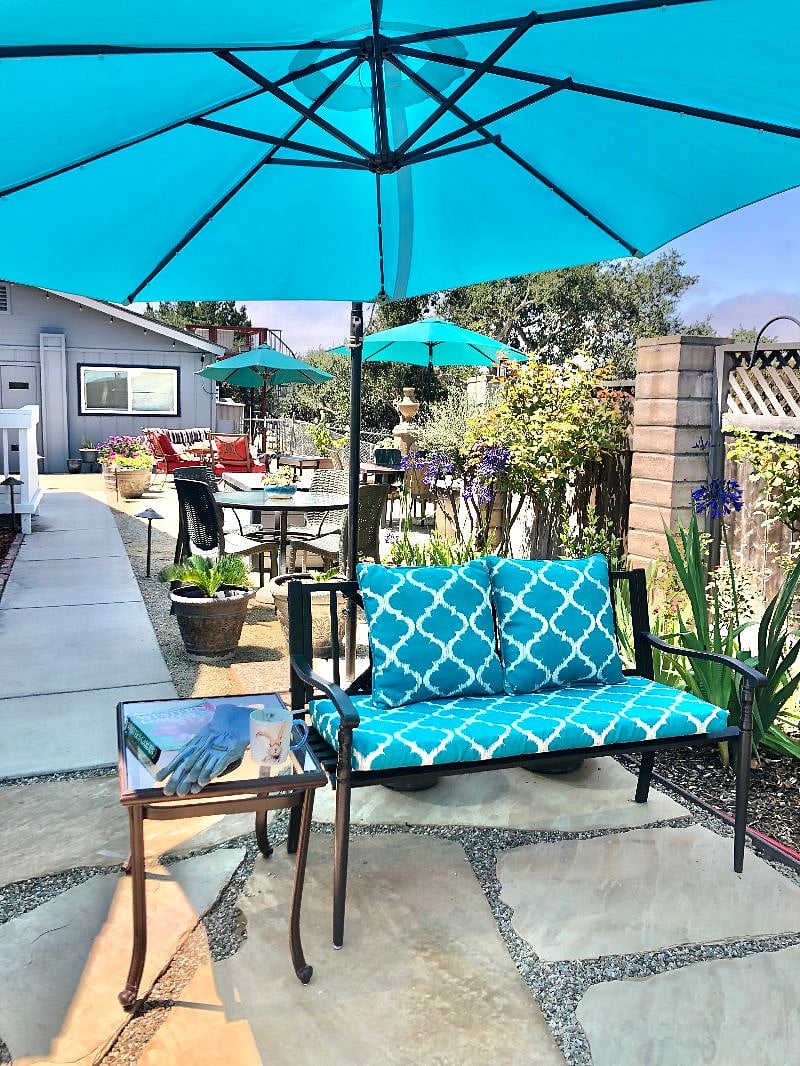 Bocce court, and outdoor seating.