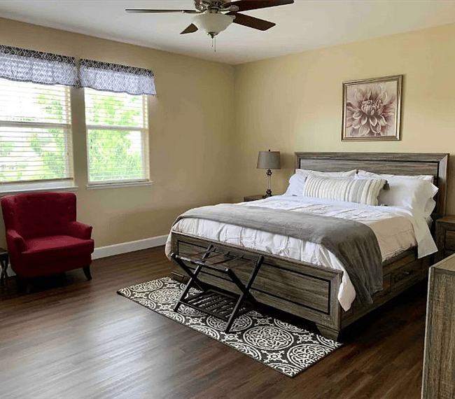Light filled bedroom