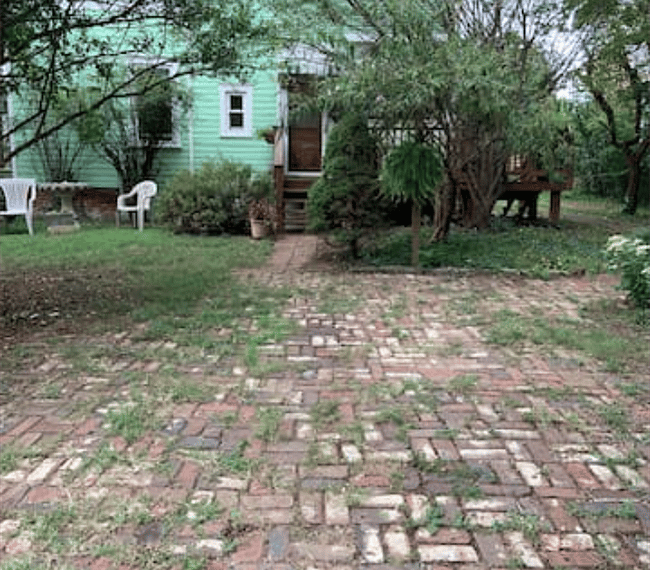 Private parking in backyard