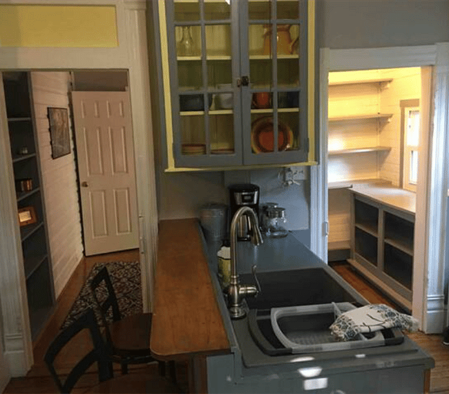 Kitchen island and pantry