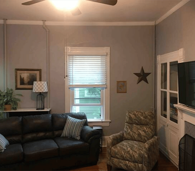 Living room and flat screen TV