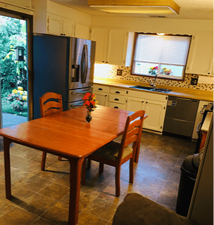 Large kitchen with new appliances
