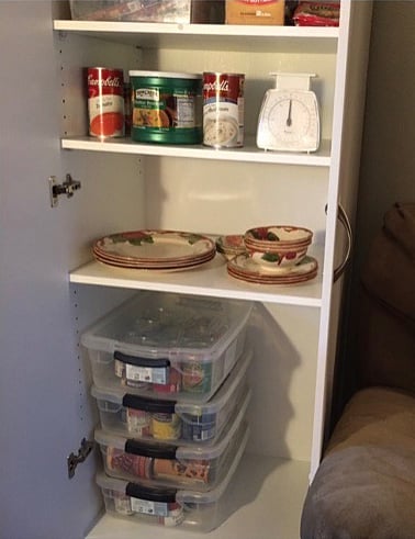 Inside panty -- dishes, tableware and other essentials for renter's exclusive use