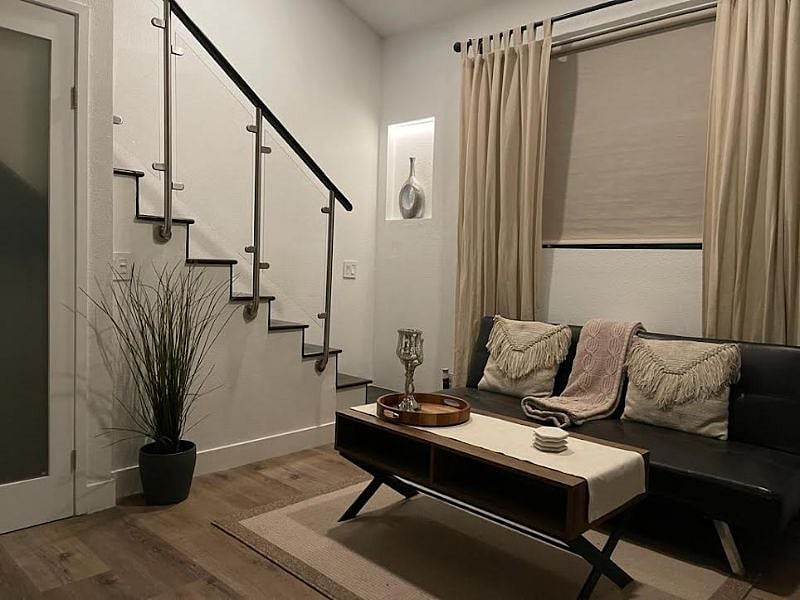 LIVING ROOM
& stairs to a loft bedroom