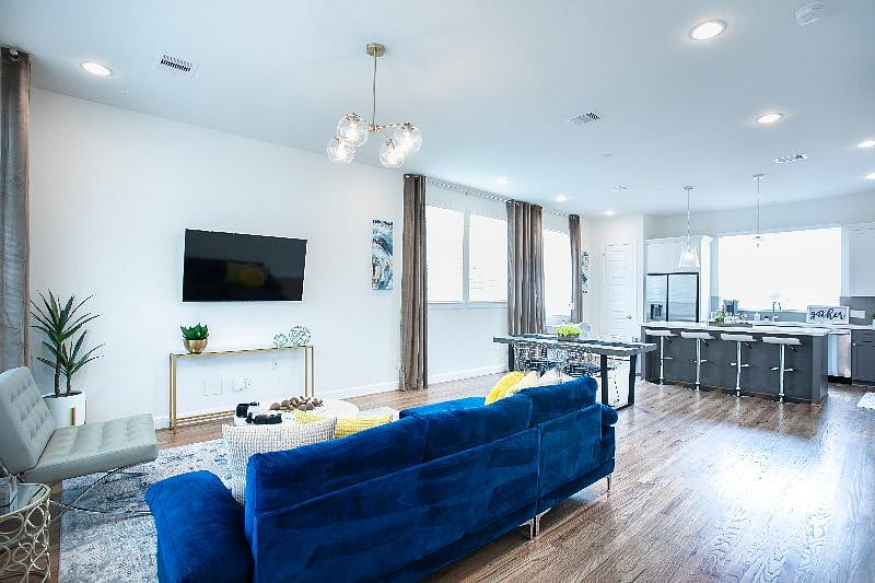 Living Room, Dining Room, and Kitchen
