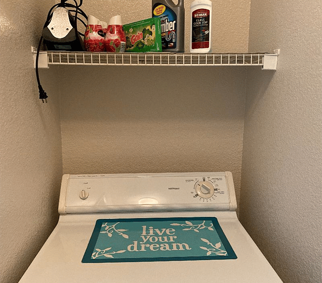 washer and dryer in unit w/ detergent to start you off!