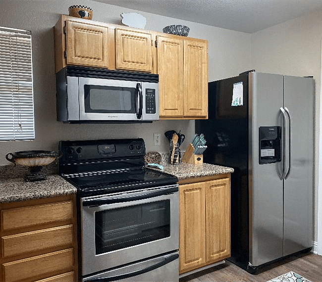 full size fridge and stove