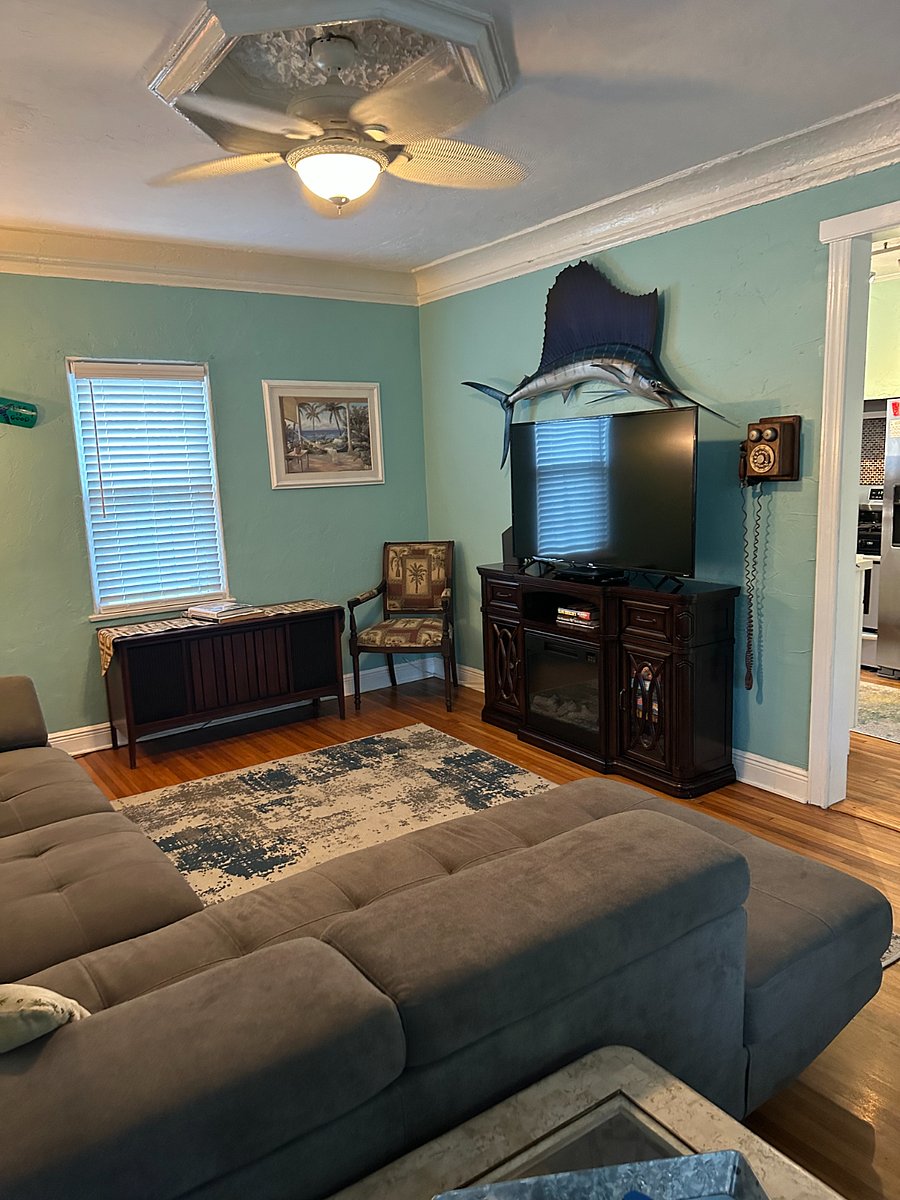 Large Flat-Screen Roku Smart TV in Living Room