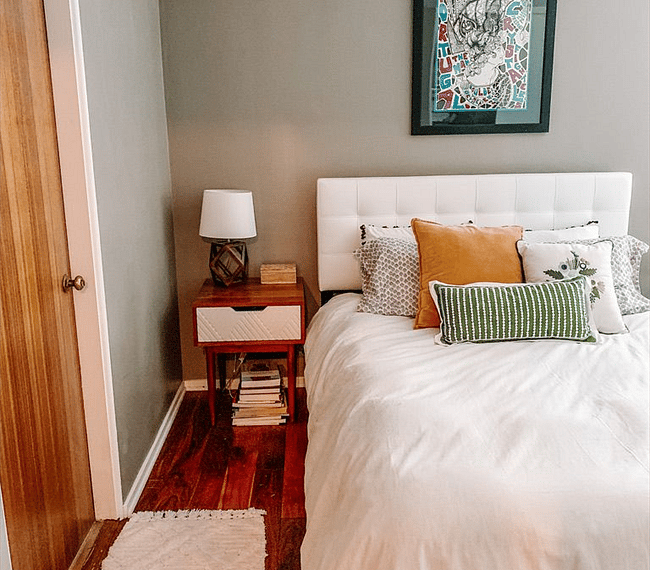 Guest Bedroom with door to exterior covered patio.