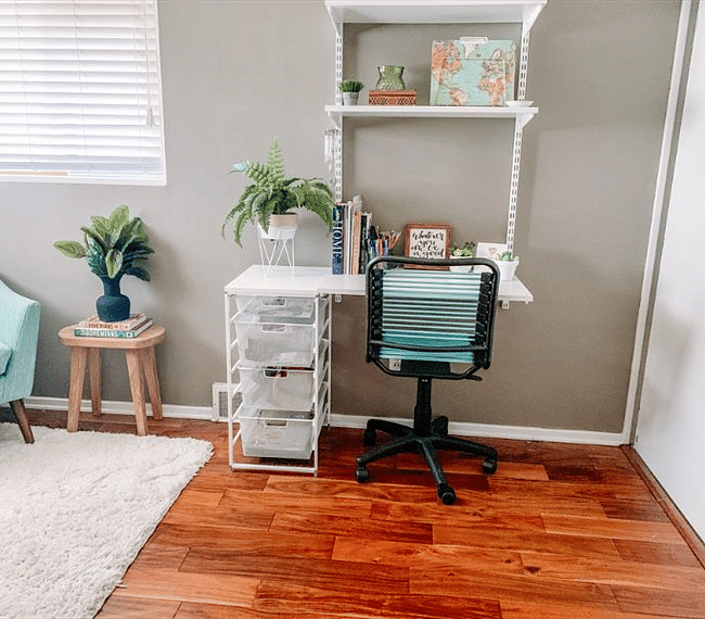 Guest Bedroom with workspace available.