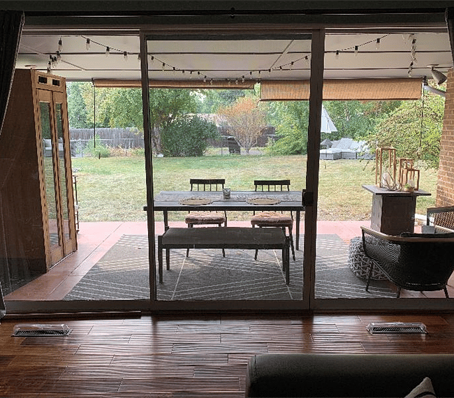 Sliding door from Living Room opens to covered patio.
