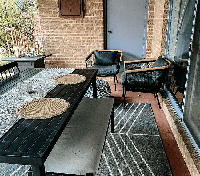 Covered patio space.