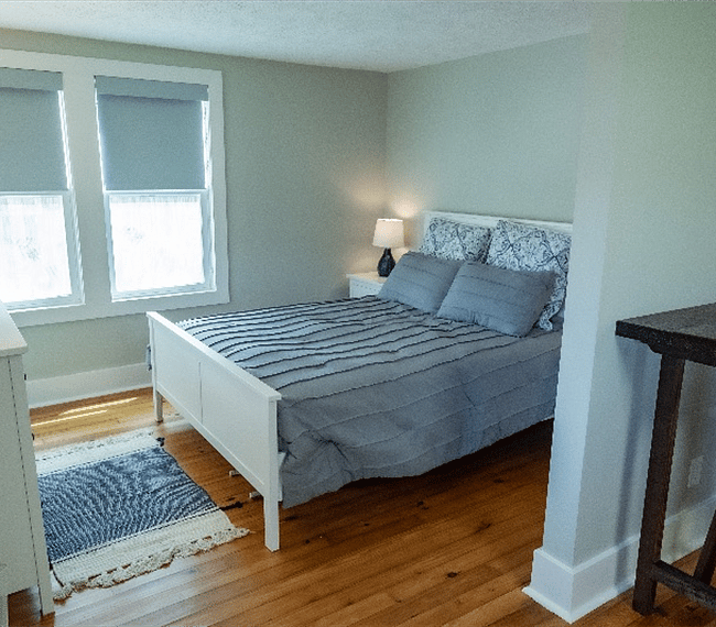 Spacious and bright bedroom