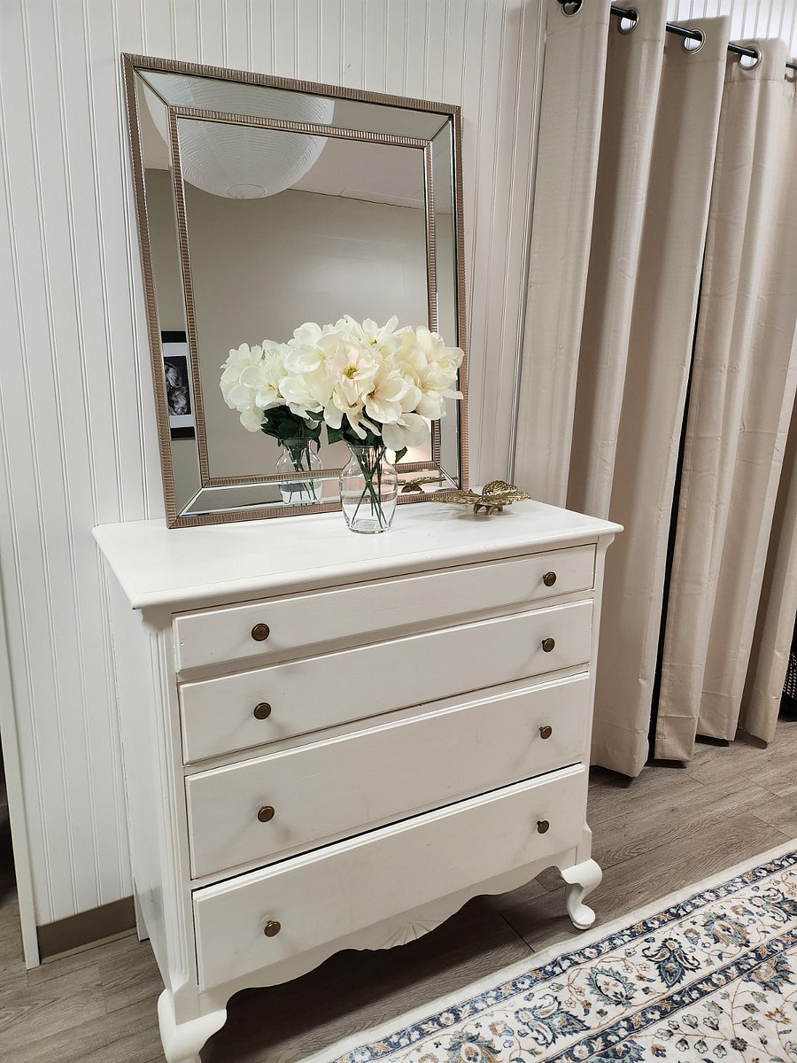 dresser and mirror