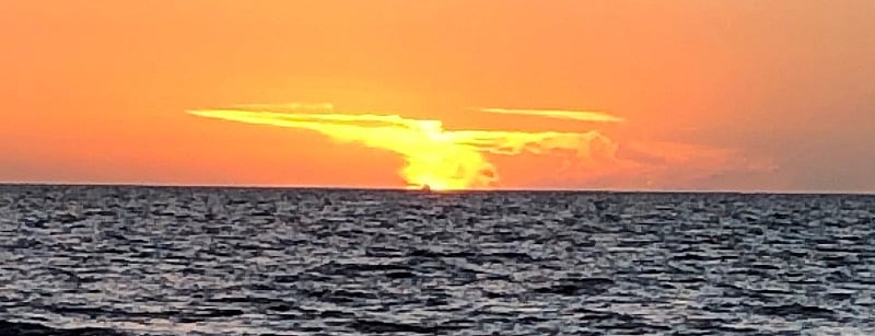 Beautiful Sunsets looking into the Gulf of Mexico, from Barefoot Beach, which is  only 20 minutes away.