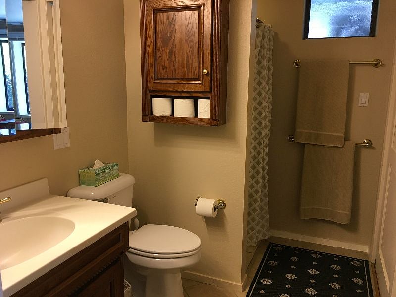 Private bathroom with shower