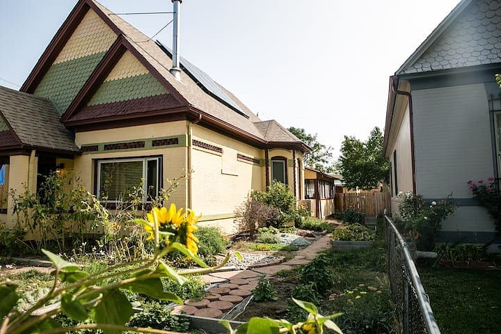 Main house showing walkway to backyard and Studio