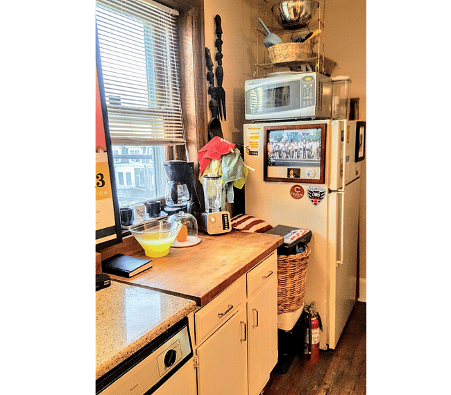 Coffee & espresso makers, blenders, microwave, refrigerator