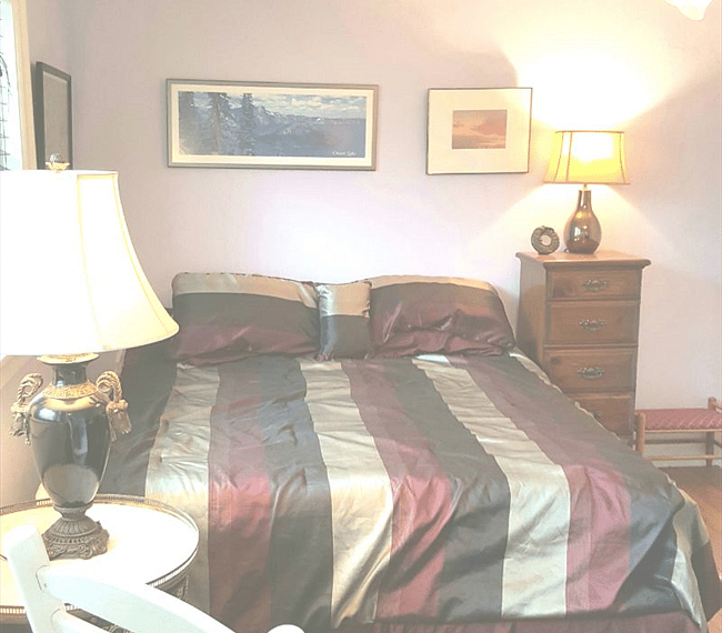 Bedroom's king-size bed