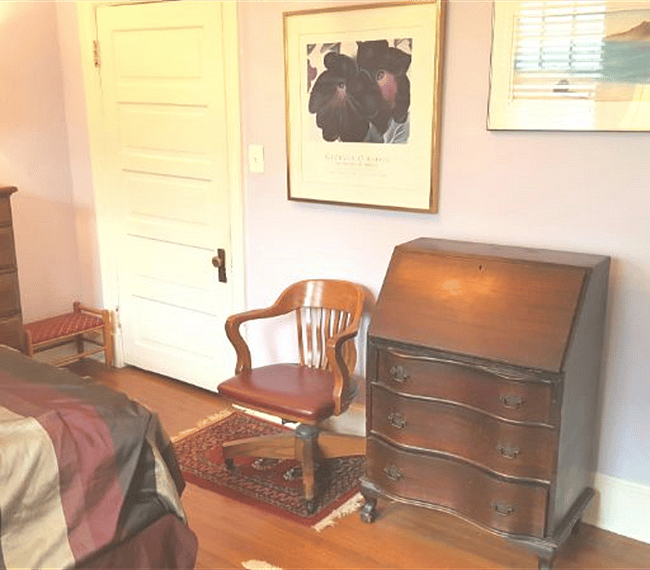 Flip top desk in bedroom