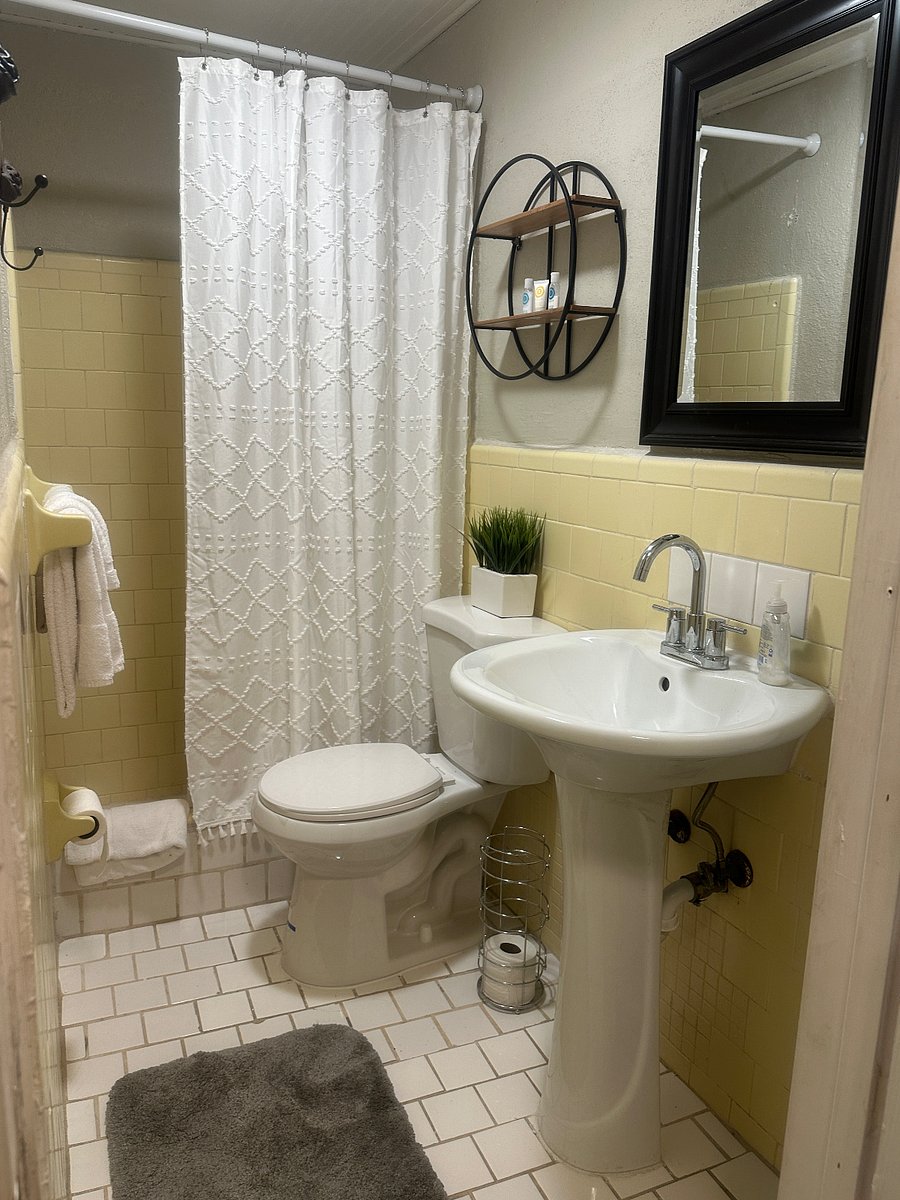 Bathroom - beautiful large retro tiled shower , all new fixtures and faucets
