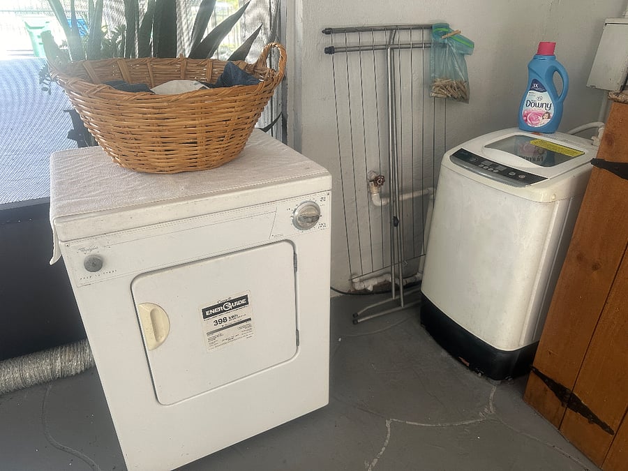 Compact washer and dryer for exclusive use by this apartment - easily handles loads up to 2-3 days of clothing !