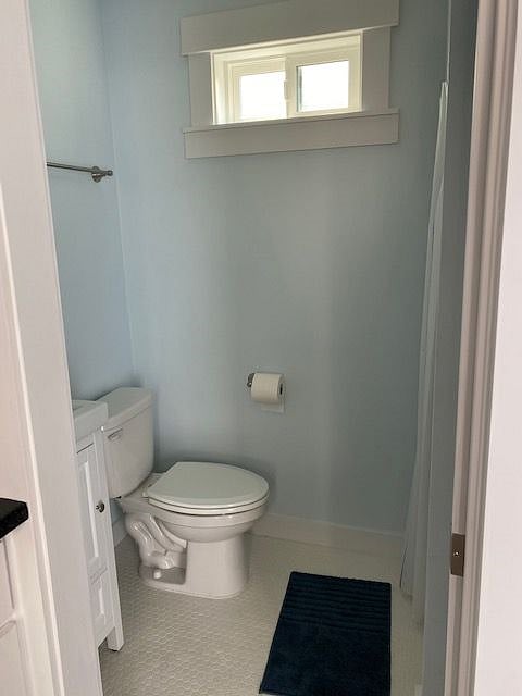 Bathroom with shower.