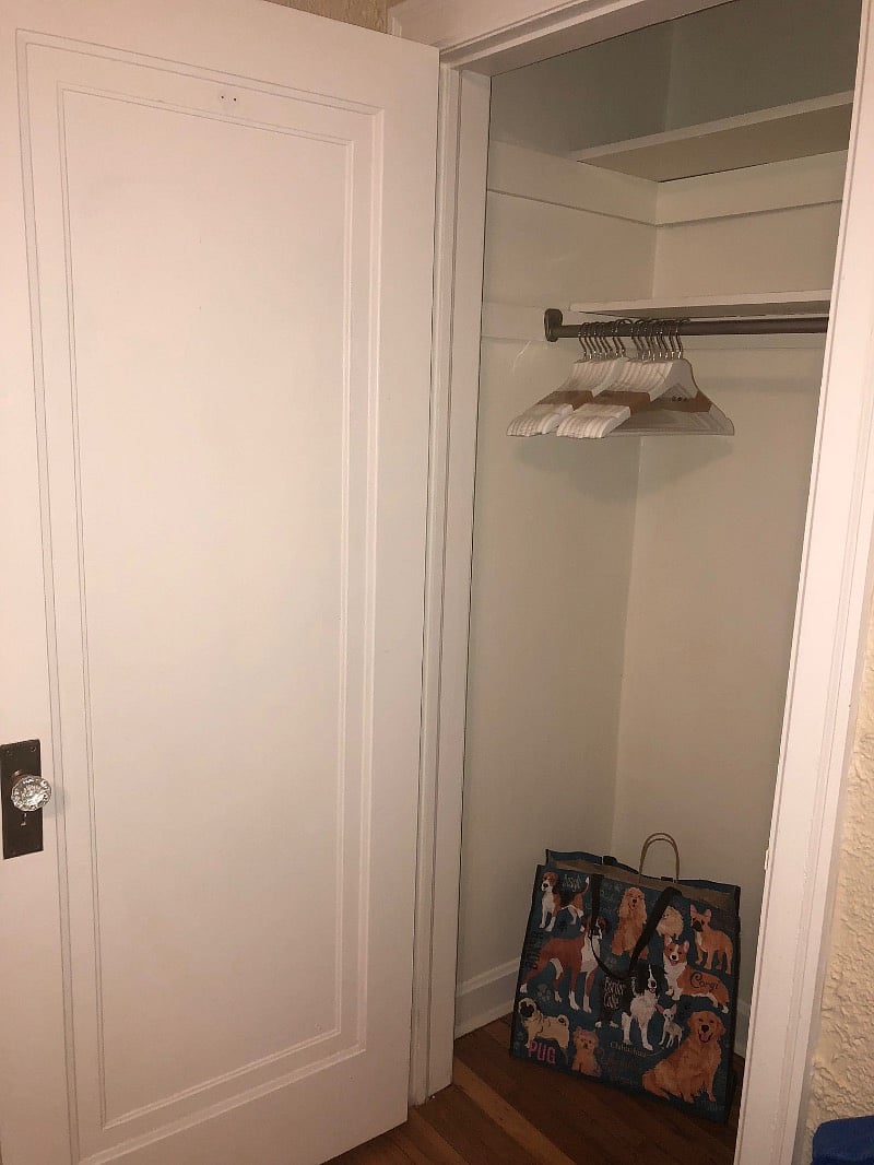 Wooden hangers and plenty of drawer space so you can live like you're at home.