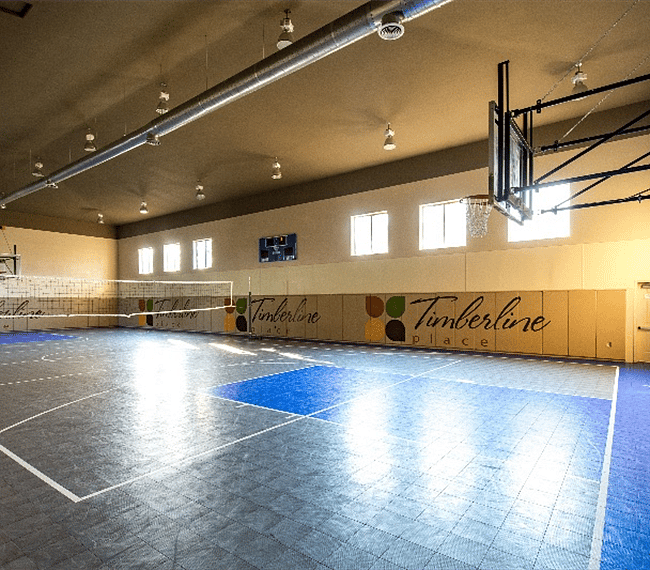 Indoor basketball court