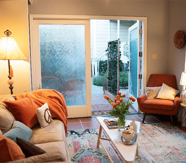 Looking out from the Living room