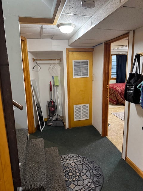 Entry landing closet