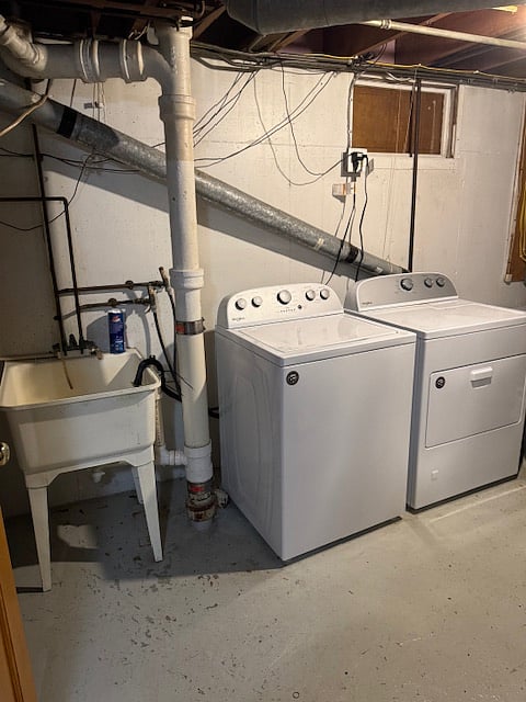 Share laundry with upstairs folks
