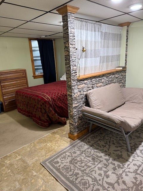 One room studio w/private bath