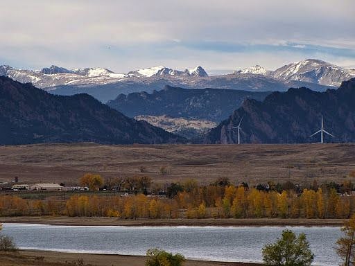 Mountains overlooking Standley Lake.
Standley Lake has a bike/walking path that goes all around it and is just under 5 miles