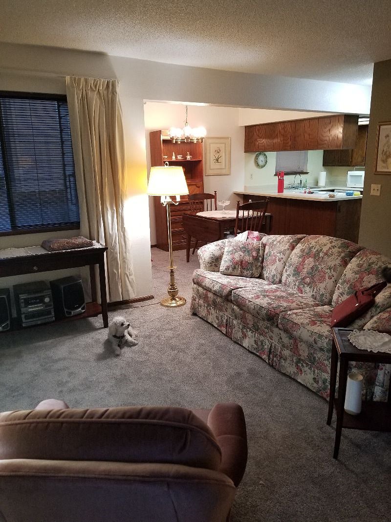 Dining room and kitchen off the living room