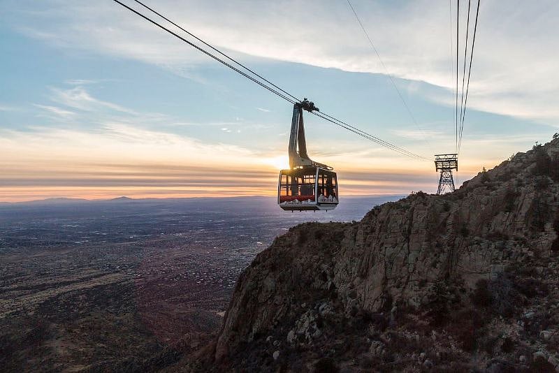With the Sandia Peak Tram 2 miles away you can be standing on the 10,000 ft peak in 20 min