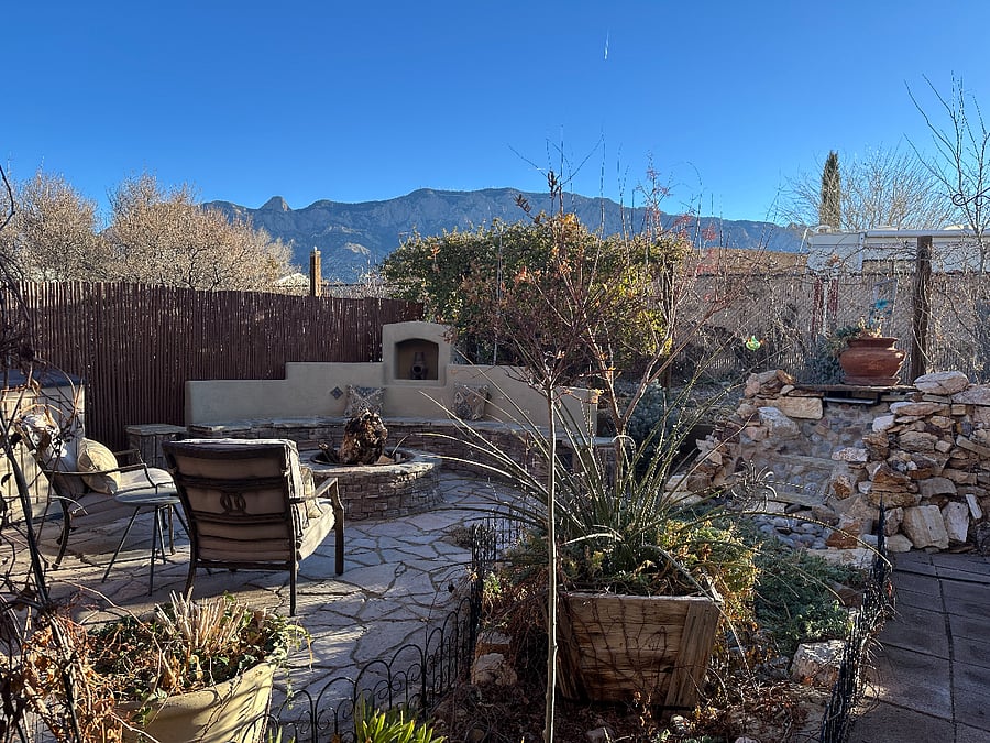 Unobstructed mountain view from the patio