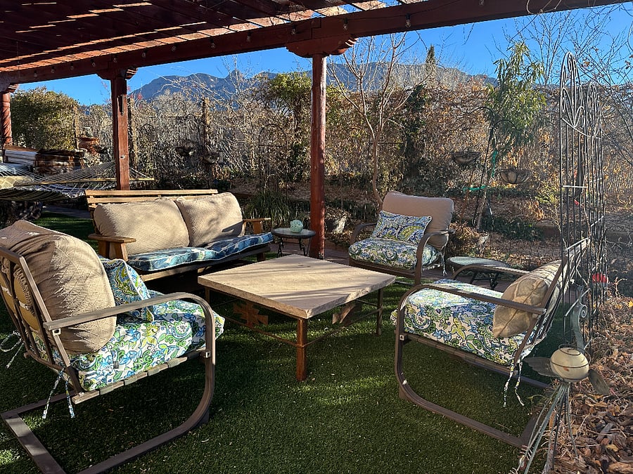 Second patio seating area
