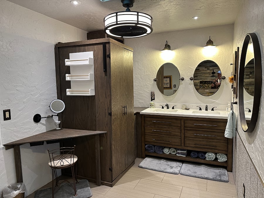 Dual sink and vanity