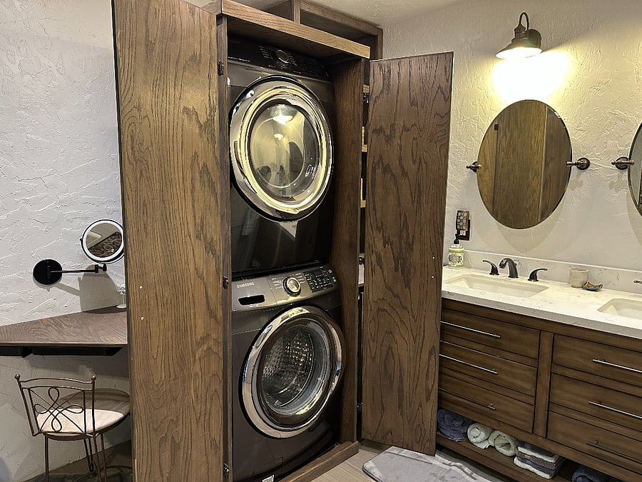 Laundry station in master bath