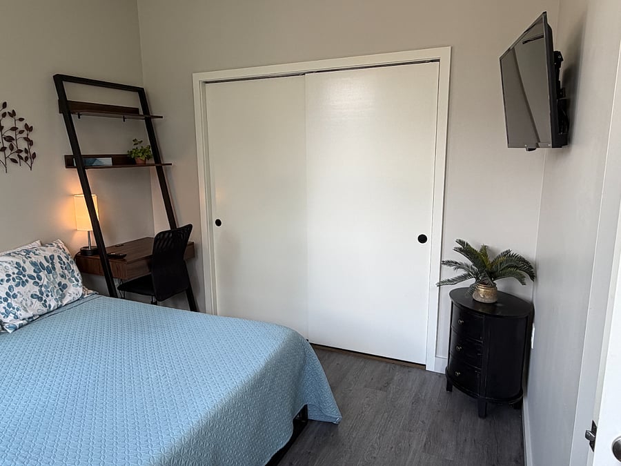 Your room also includes a smart TV.