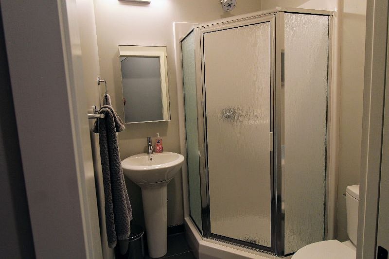 Private (not shared) bathroom just a few feet down the hall.