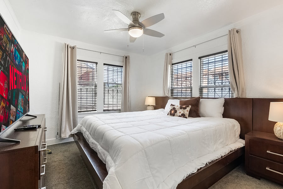 Second Bedroom: Brand new King bed and medium firm Tempur-Pedic mattress. 