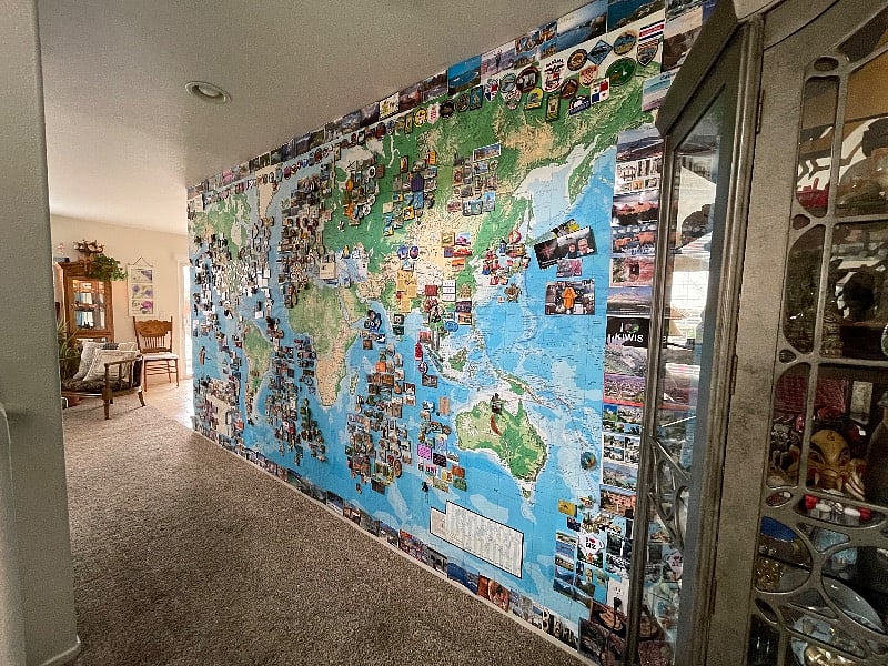 Travel wall.