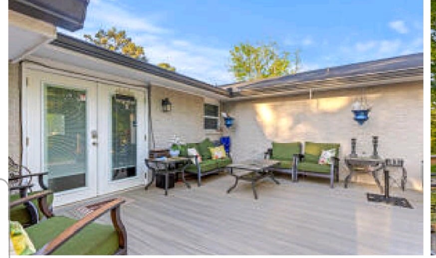 Deck with seating