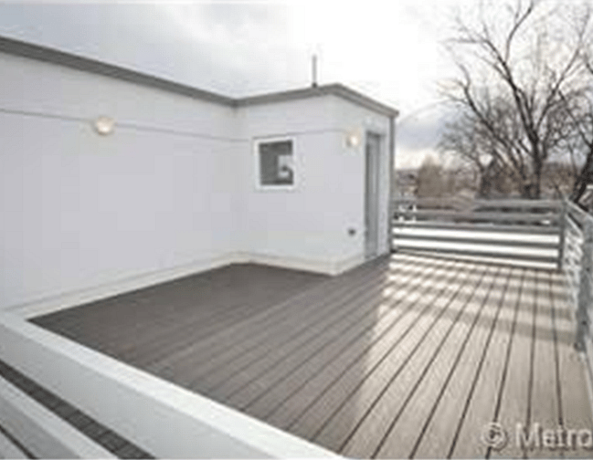 Roof top patio. I used the photo from the original real estate listing b/c I couldn't get a pic of the whole thing from any other angle.