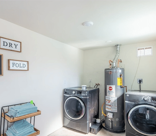 Washer dryer in the shed !!